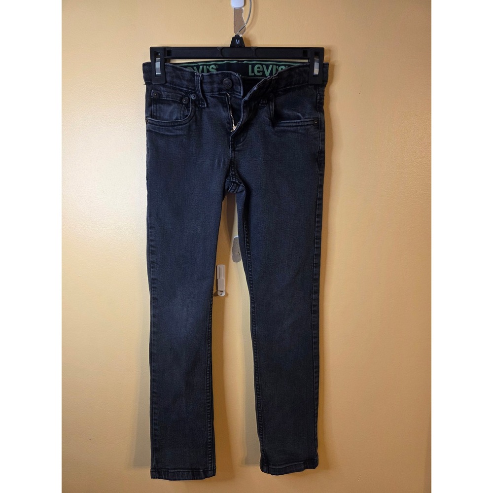 Levis 511 Slim Fit Jeans Kids 10 Reg W25 L26 Washed Black Denim Pants